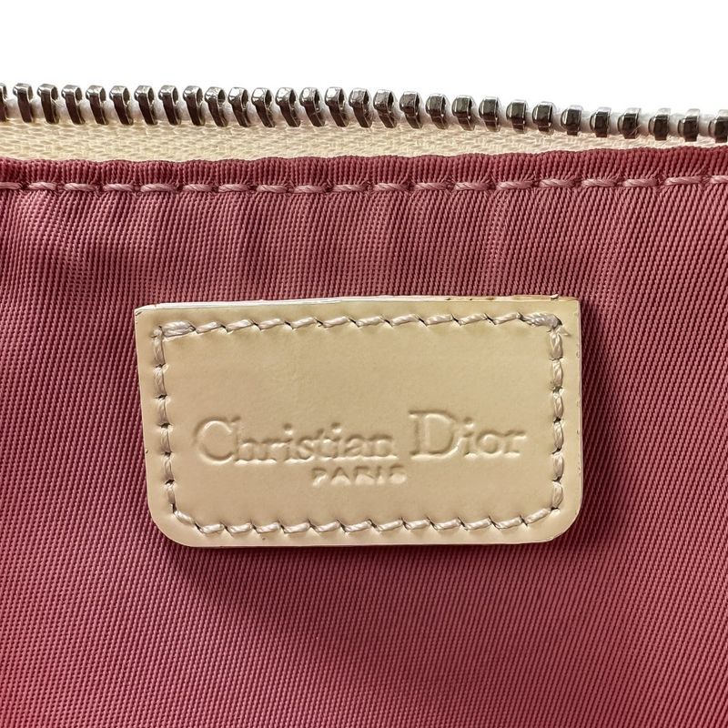 Christian Dior Trotter Saddle Bag Handbag Pink Ladies Used