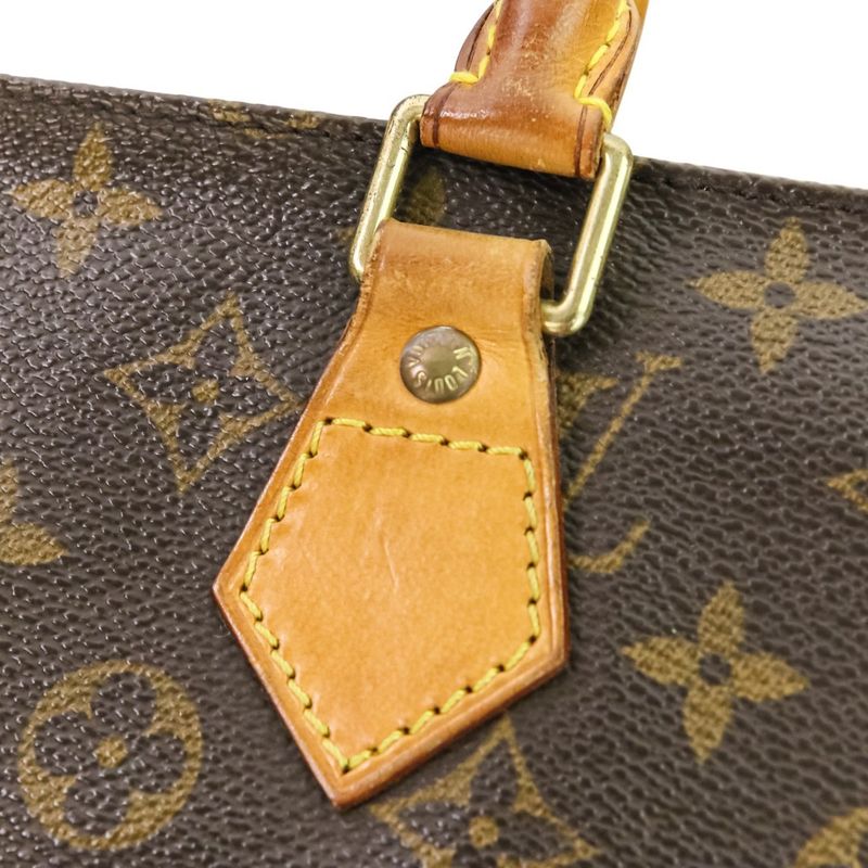 Good Louis Vuitton Monogram Sac Plastic Handbag Tote Bag M51140 Brown Men