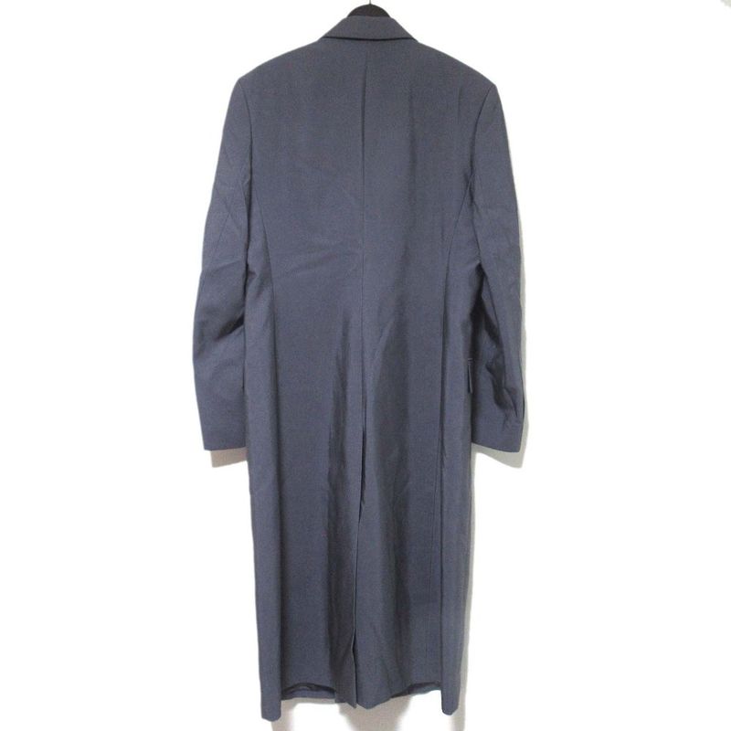 23aw Dior Homme Dior Homme Silk Blend Double Breasted Long Chester Coat