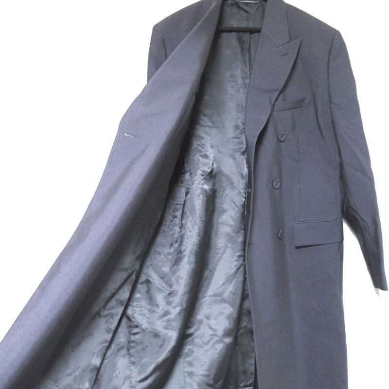 23aw Dior Homme Dior Homme Silk Blend Double Breasted Long Chester Coat