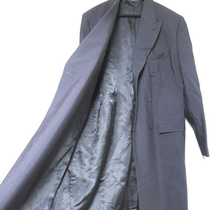 23aw Dior Homme Dior Homme Silk Blend Double Breasted Long Chester Coat