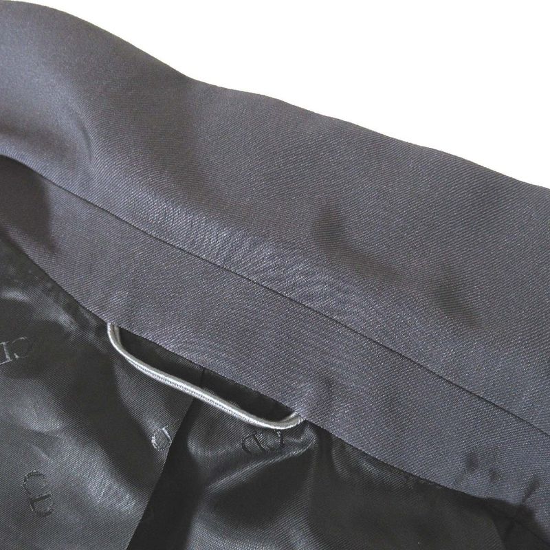 23aw Dior Homme Dior Homme Silk Blend Double Breasted Long Chester Coat