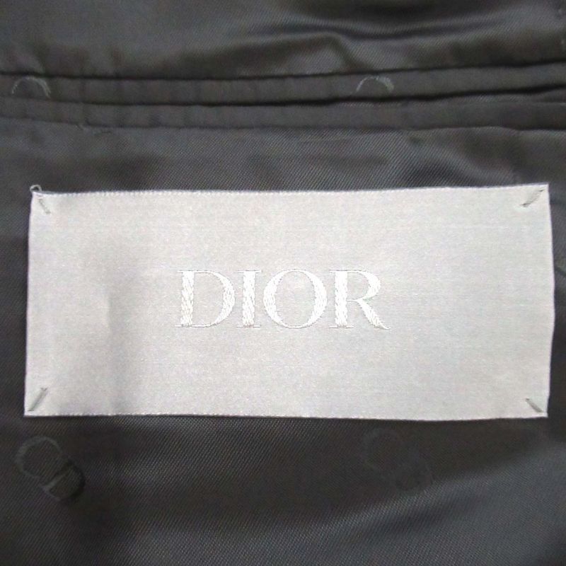 23aw Dior Homme Dior Homme Silk Blend Double Breasted Long Chester Coat