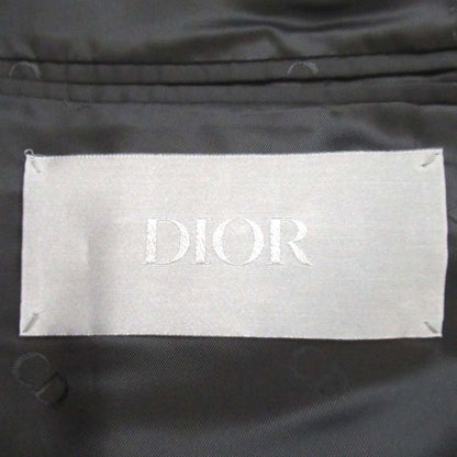 23aw Dior Homme Dior Homme Silk Blend Double Breasted Long Chester Coat