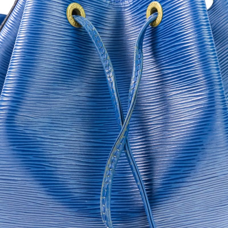 Good Louis Vuitton Epi Noe Draw String One Shoulder Bag M44005 Blue Ladies Used
