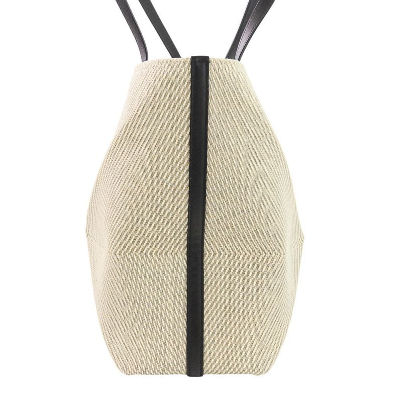 Loewe Puzzle Fold Tote Bag Medium Cotton Jacquard Beige Ladies Used