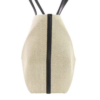 Loewe Puzzle Fold Tote Bag Medium Cotton Jacquard Beige Ladies Used