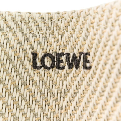 Loewe Puzzle Fold Tote Bag Medium Cotton Jacquard Beige Ladies Used
