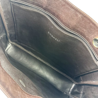 Good Chanel Matelasse Leather Chain Shoulder Bag Brown Gold Color Hardware