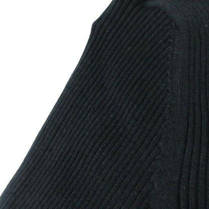 Good Chanel Chain Trim Front Open Rib Knit Cardigan P38537 Size 38 Navy Ladies