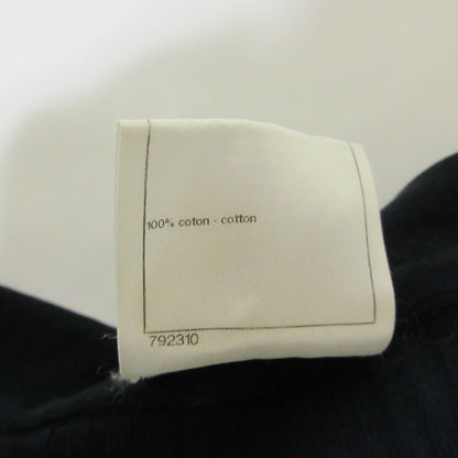 Good Chanel Chain Trim Front Open Rib Knit Cardigan P38537 Size 38 Navy Ladies