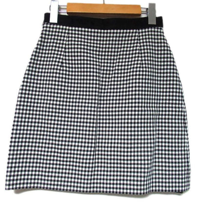 23ss Gucci Gingham Checkered Jacket + Mini Skirt Set-Up Size 36 Black and White