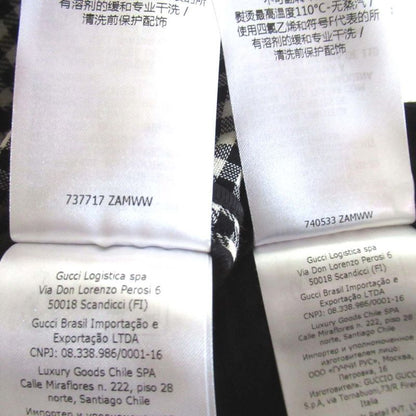 23ss Gucci Gingham Checkered Jacket + Mini Skirt Set-Up Size 36 Black and White