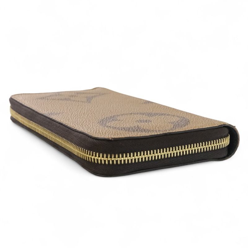 Louis Vuitton Monogram Giant Reverse Zippy Wallet Long Wallet M69353 Brown Men