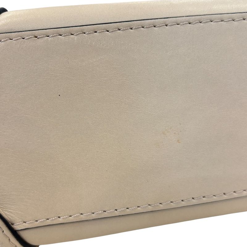 Good Celine Luggage Nano Shopper 2way Tote Bag Shoulder Bag Bicolor Beige Black