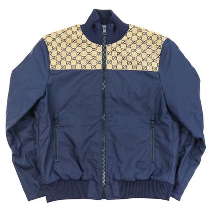 Good 24ss Gucci GG Canvas Nylon Lined Quilted Zip Jacket Blouson 770762 Size 46