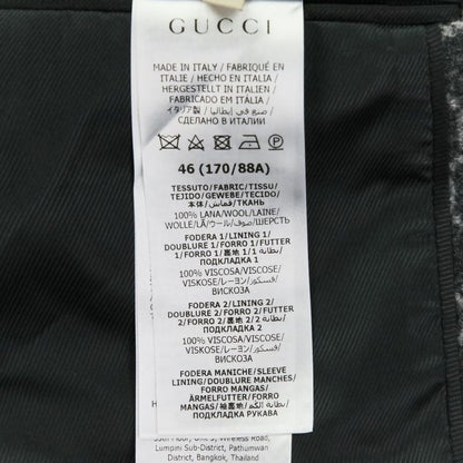 24ss Gucci GG Wool Flannel Tailored Jacket 770366 Size 46 Gray Men's Used
