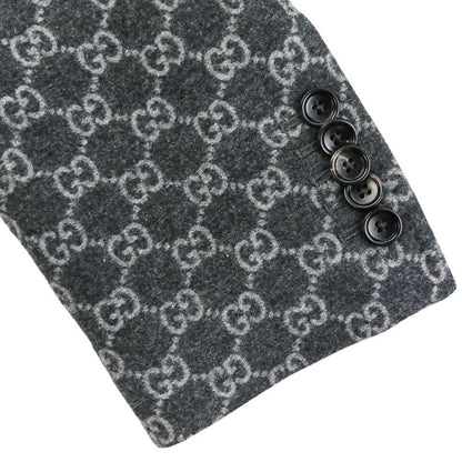 24ss Gucci GG Wool Flannel Tailored Jacket 770366 Size 46 Gray Men's Used