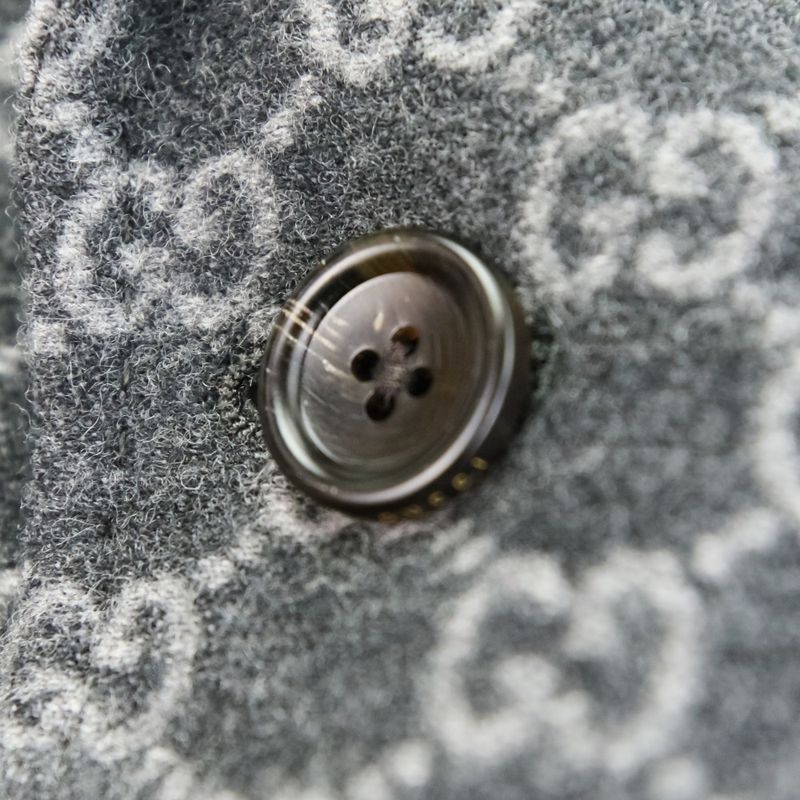 24ss Gucci GG Wool Flannel Tailored Jacket 770366 Size 46 Gray Men's Used