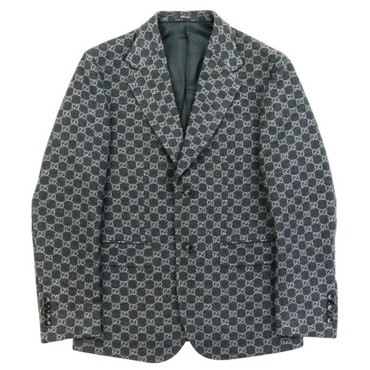 24ss Gucci GG Wool Flannel Tailored Jacket 770366 Size 46 Gray Men's Used