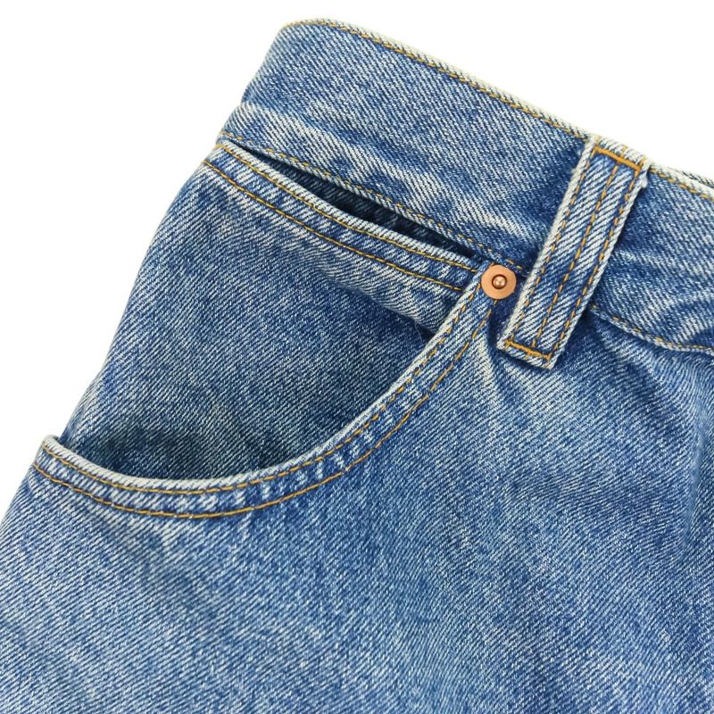 Good 24ss Gucci Washed Button Fly Baggy Denim Pants 758153 Size 30 Blue Men's