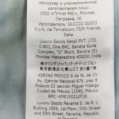 Good 24ss Gucci Washed Button Fly Baggy Denim Pants 758153 Size 30 Blue Men's