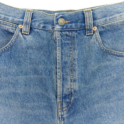 Good 24ss Gucci Washed Button Fly Baggy Denim Pants 758153 Size 30 Blue Men's