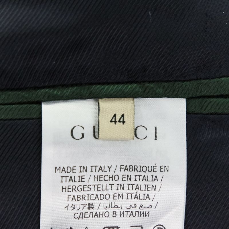 Gucci Wool Pea Coat 715703 Size 44 Navy Men's Used