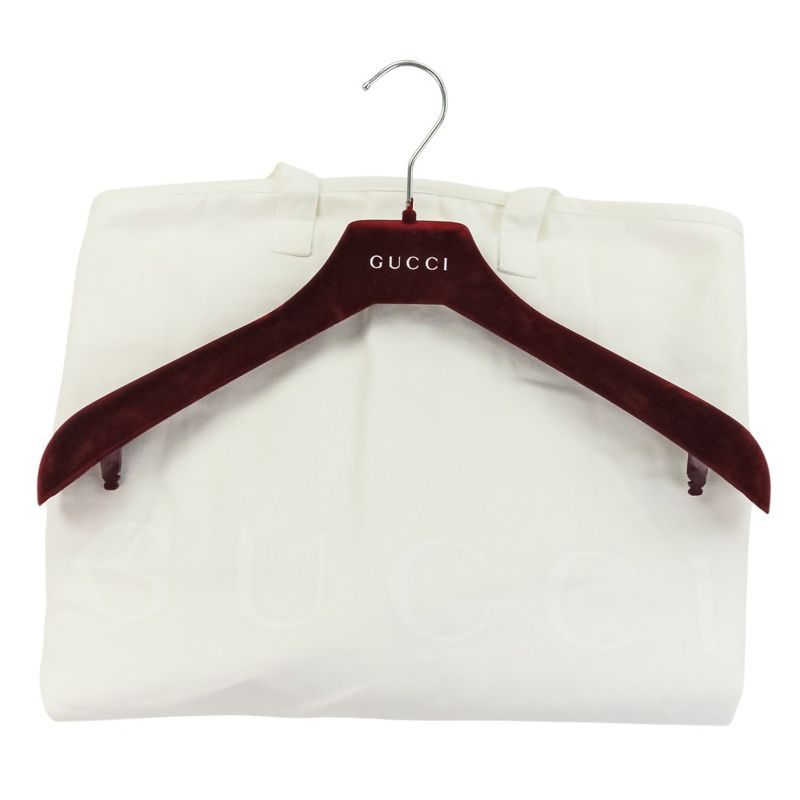 24aw Gucci Nylon Hooded Jacket with Embroidery 46 Black Mens Used