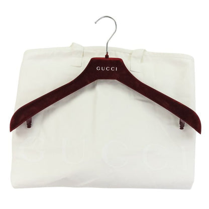 24aw Gucci Nylon Hooded Jacket with Embroidery 46 Black Mens Used