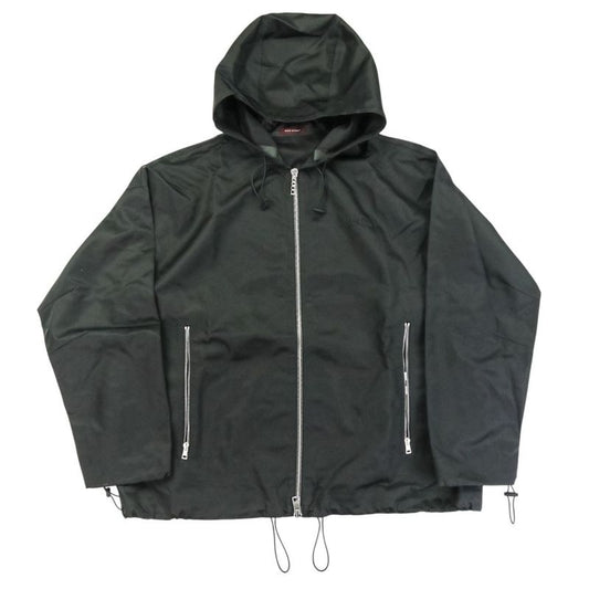 24aw Gucci Nylon Hooded Jacket with Embroidery 46 Black Mens Used