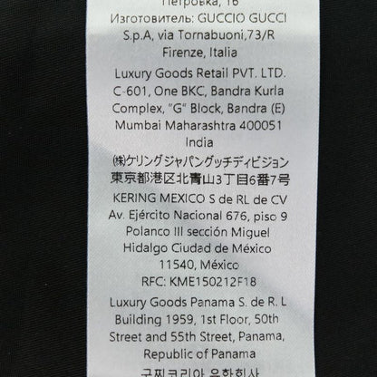 24aw Gucci Nylon Hooded Jacket with Embroidery 46 Black Mens Used