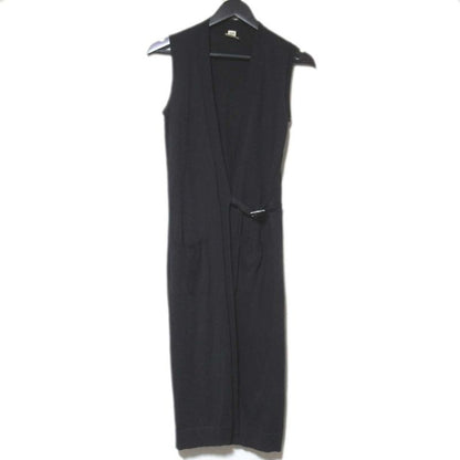 Good Hermes Gaultier Period Apivert Long Knit Gilet Vest Size 34 Charcoal Gray