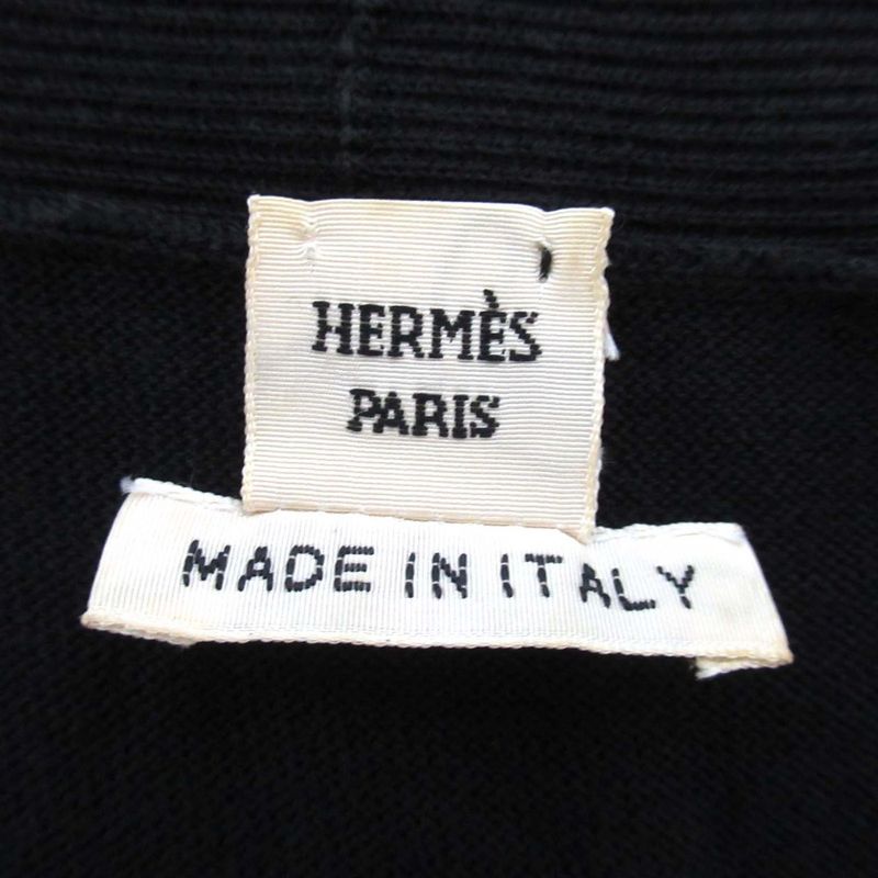 Good Hermes Gaultier Period Apivert Long Knit Gilet Vest Size 34 Charcoal Gray