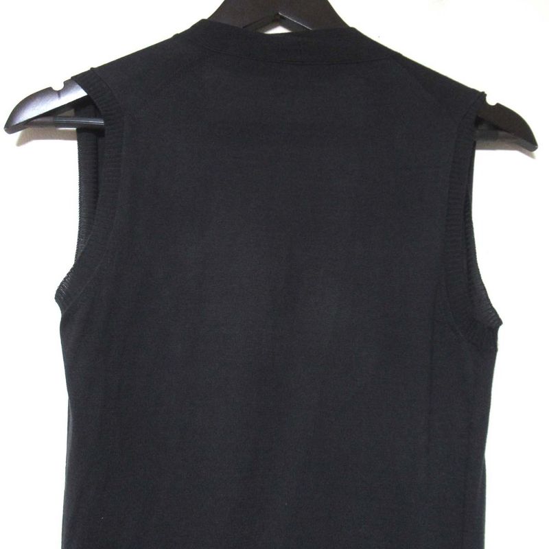 Good Hermes Gaultier Period Apivert Long Knit Gilet Vest Size 34 Charcoal Gray