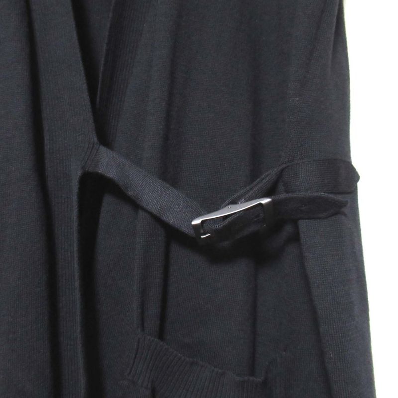 Good Hermes Gaultier Period Apivert Long Knit Gilet Vest Size 34 Charcoal Gray