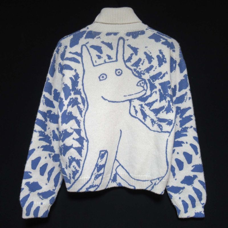 25ss Dior Homme Dior Homme Dior and Hylton Nel Print Turtleneck Knit Sweater