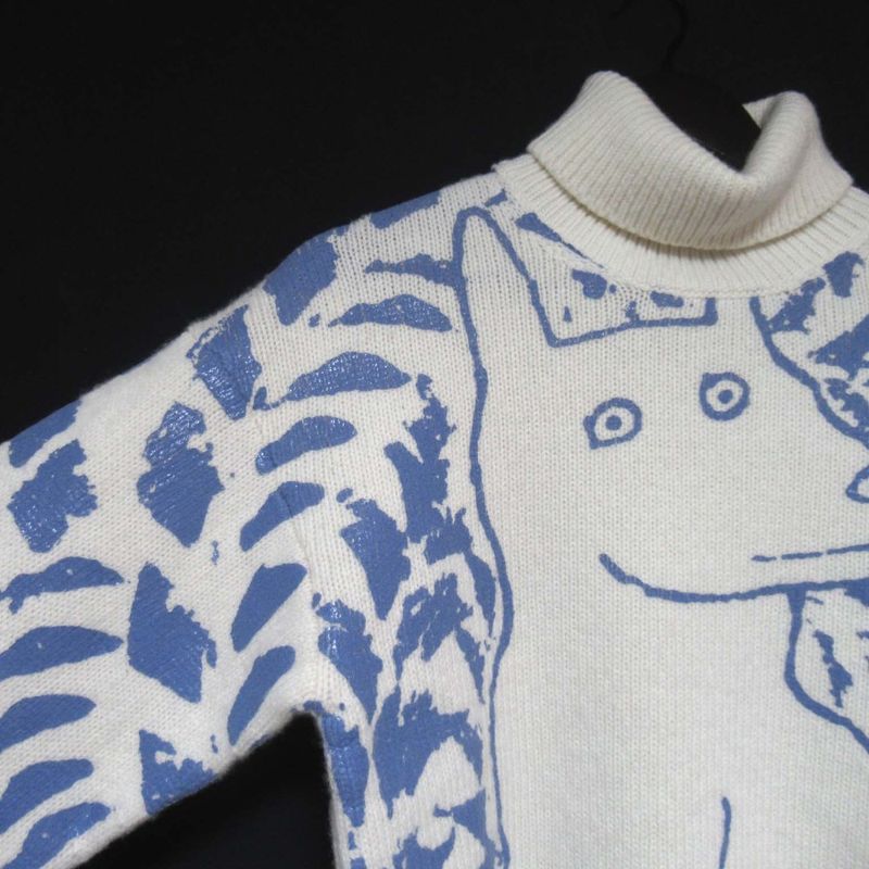 25ss Dior Homme Dior Homme Dior and Hylton Nel Print Turtleneck Knit Sweater