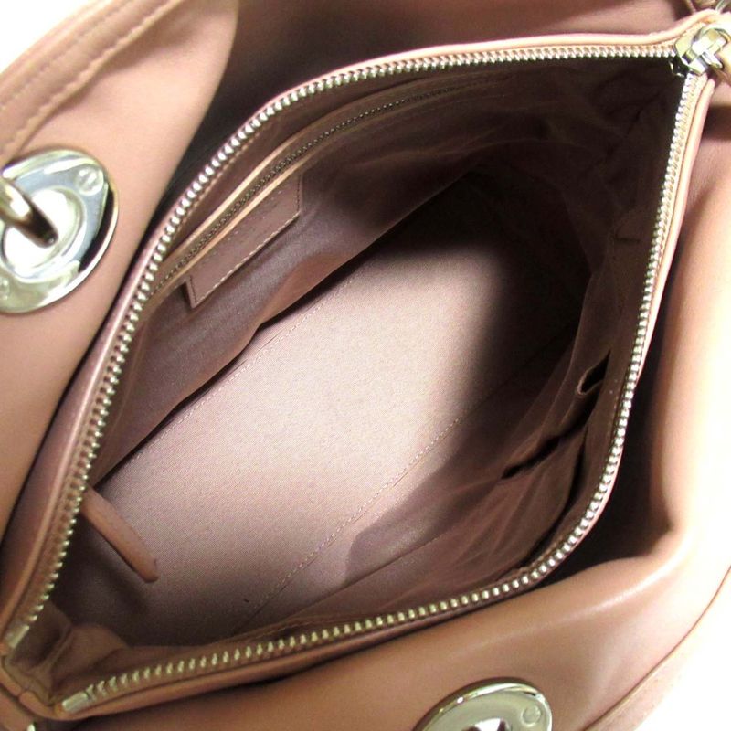 Christian Dior Granville 2way Shoulder Bag Handbag Pink and Silver Hardware