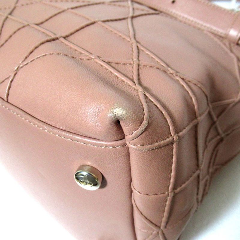 Christian Dior Granville 2way Shoulder Bag Handbag Pink and Silver Hardware