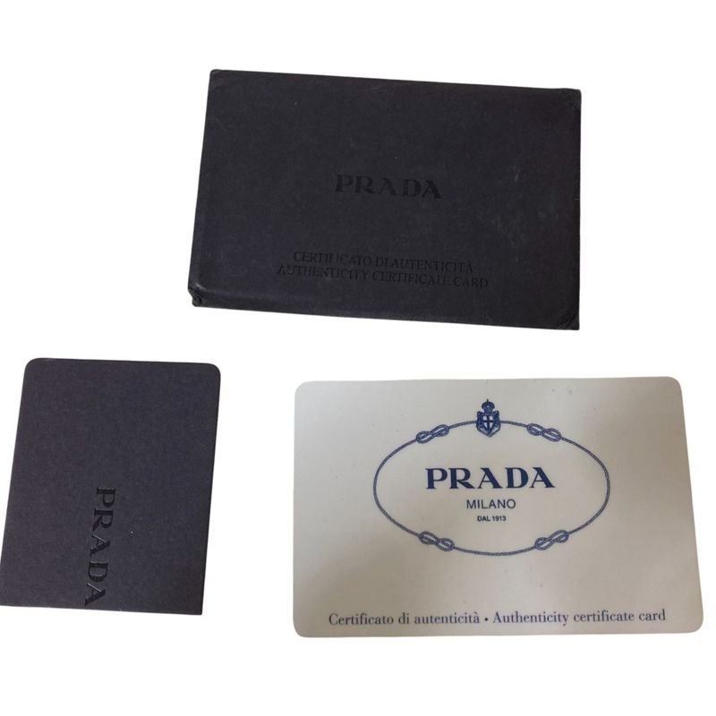 Prada Canvas 2way Tote Handbag Bn1841 Khaki Brown Ladies Used