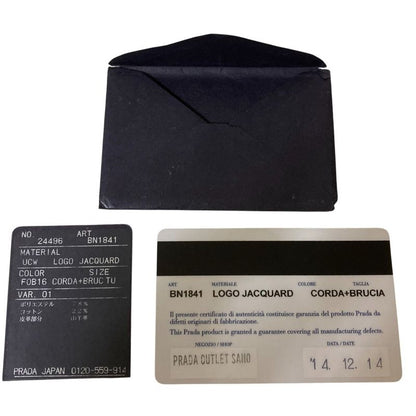 Prada Canvas 2way Tote Handbag Bn1841 Khaki Brown Ladies Used