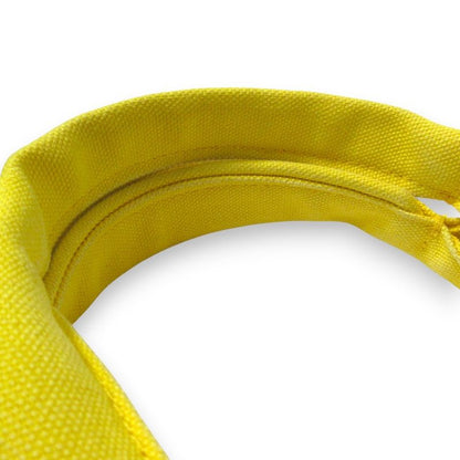 Hermes Panied Plage PM Tote Bag with Pouch Yellow White Ladies Used