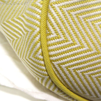 Hermes Panied Plage PM Tote Bag with Pouch Yellow White Ladies Used