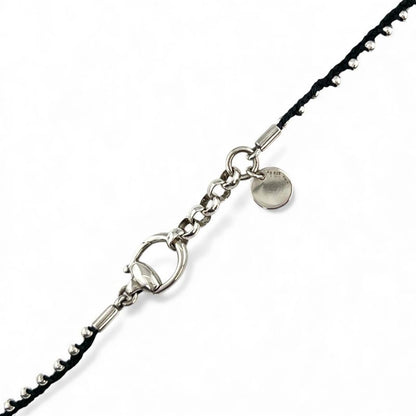 Gucci Horsebit 925 Silver Black Unisex 8.0g Necklace