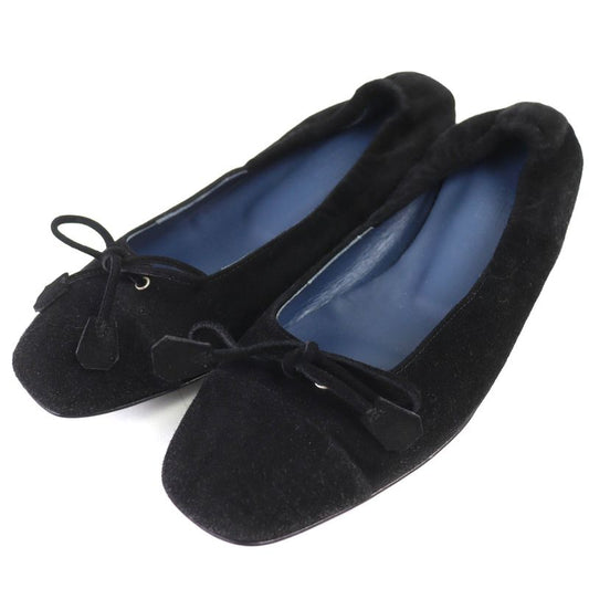 Hermes 132042z Honfleur On Fleur Clochette Ribbon Suede Leather Flat Pumps