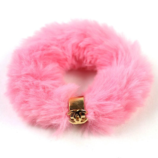 ◇chanel B24C Fur Chou With Coco Mark Hardware Hair Tie Hair Tie Hair Accessory
