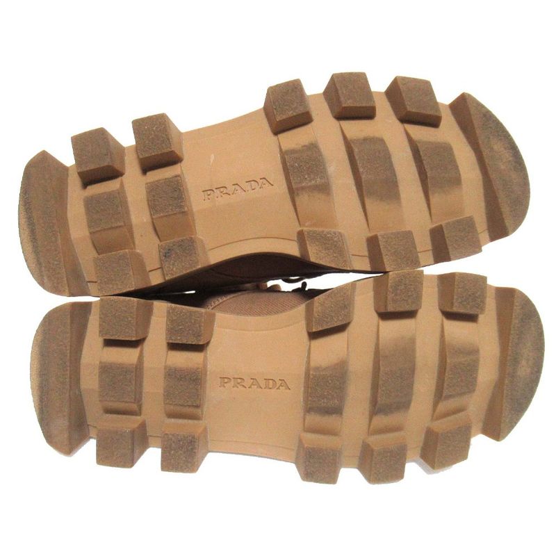 Prada Lace-up Combat Boots Short Boots 35.5 Equivalent To 22.5cm (8.86in) Brown