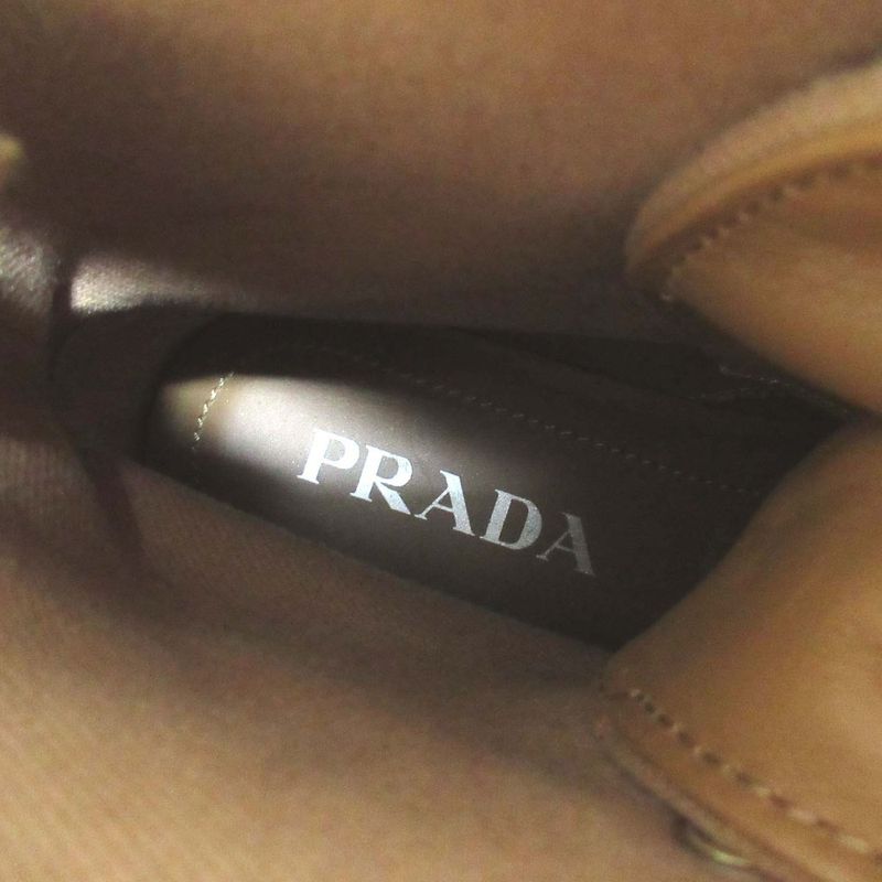 Prada Lace-up Combat Boots Short Boots 35.5 Equivalent To 22.5cm (8.86in) Brown