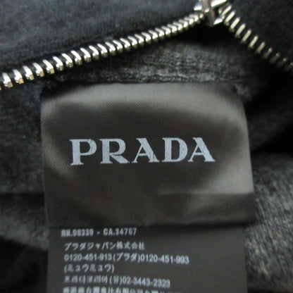 Prada Elbow Patch Zip Up Knit Jacket Blouson Size 48 Black Men's Used
